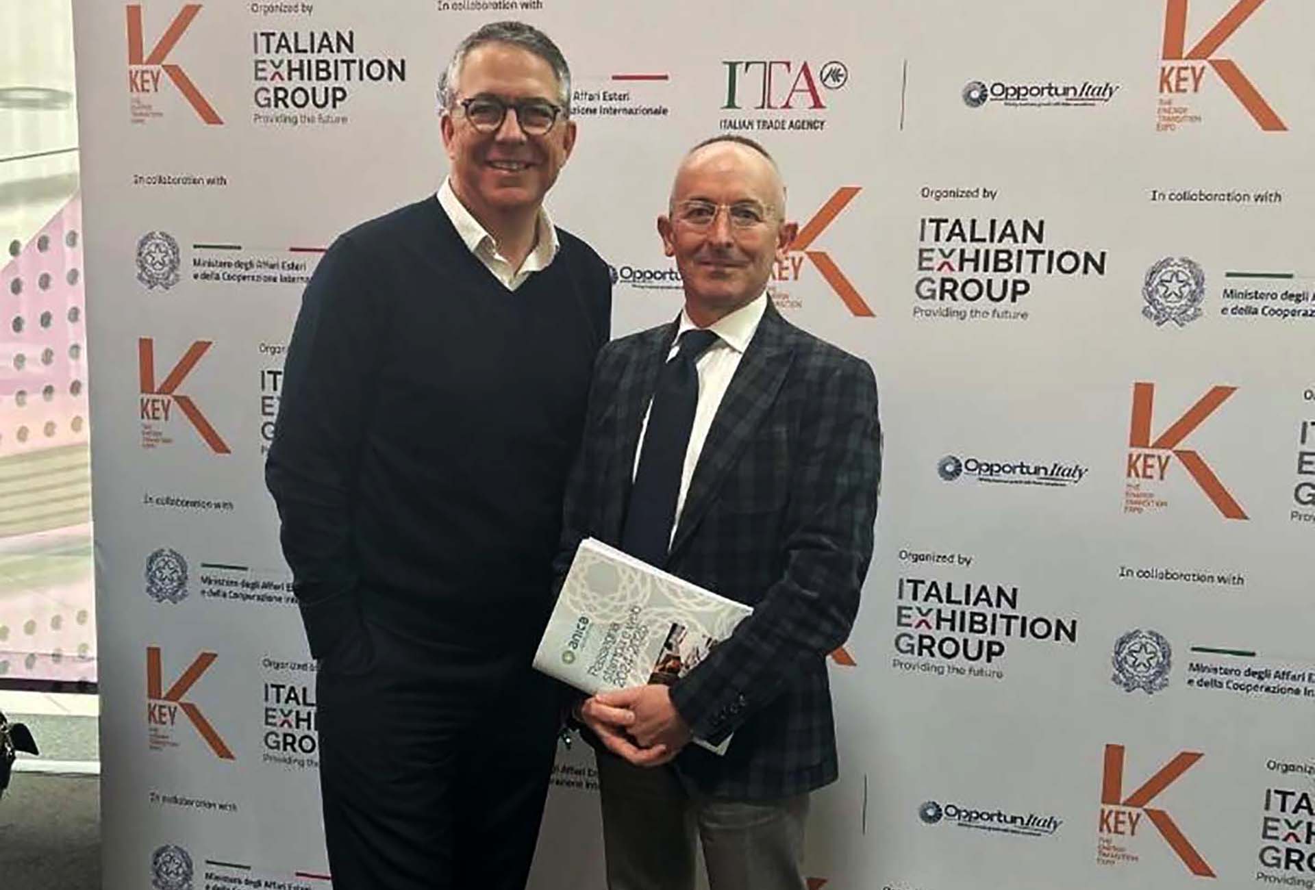 Da sinistra David Herzog, Presidente Anica e Jacques Gandini, Segretario Generale Anica alla conferenza inaugurale della 19ª edizione di Key Energy 2026