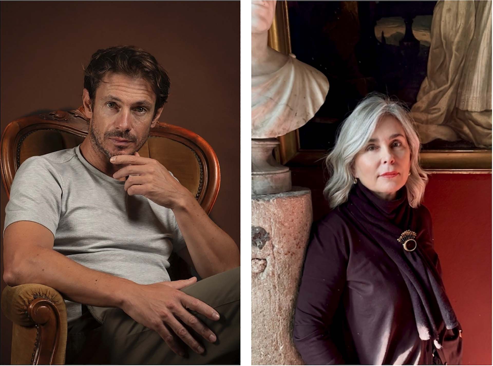 L'attore Giorgio Pasotti e Giovanna -Nocivelli, direttrice della Rocca di Lonato del Garda