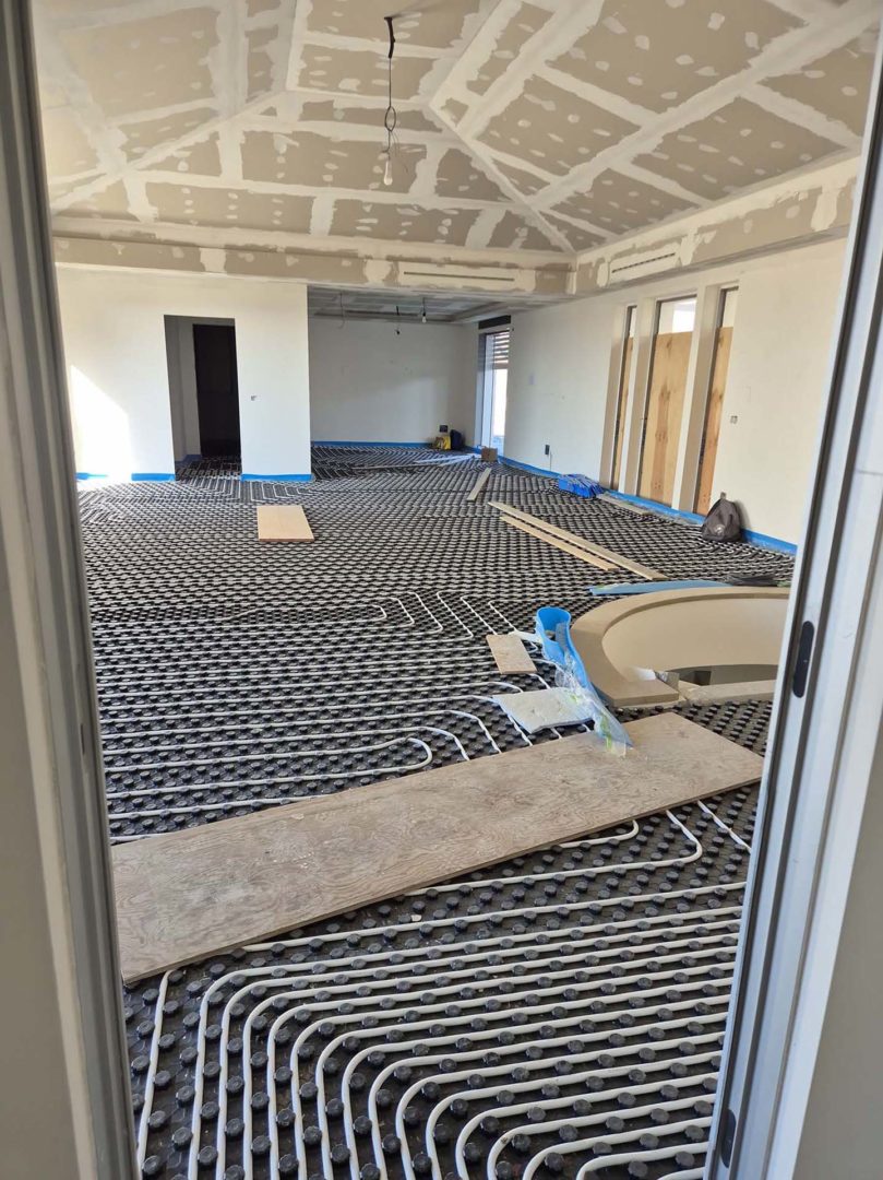 Laterlite massetto radiante in una villa ai Giardini Naxos