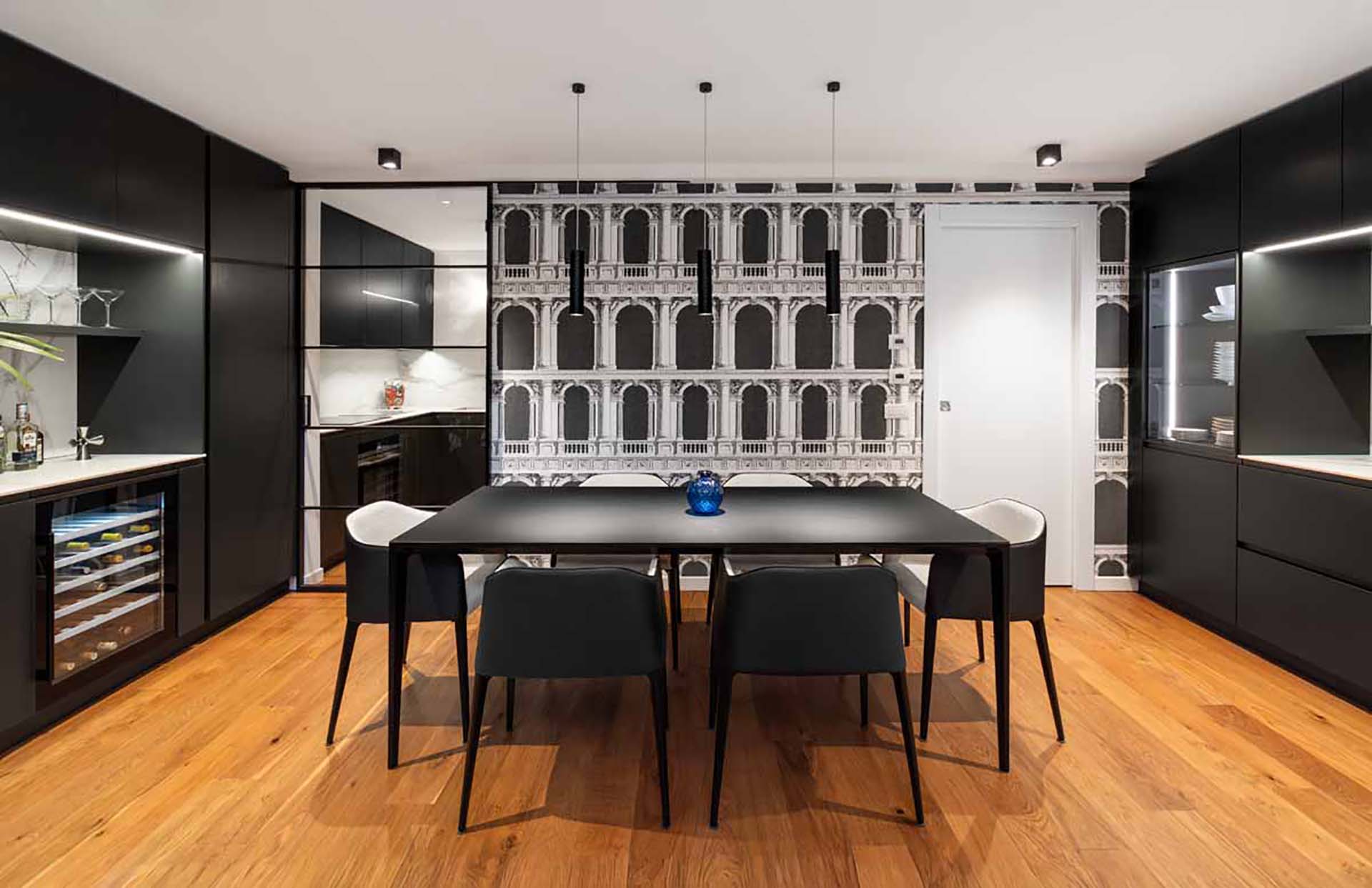 Studio Marco Piva appartamento Milano quartiere Washington zona pranzo | ©Maurizio Morra