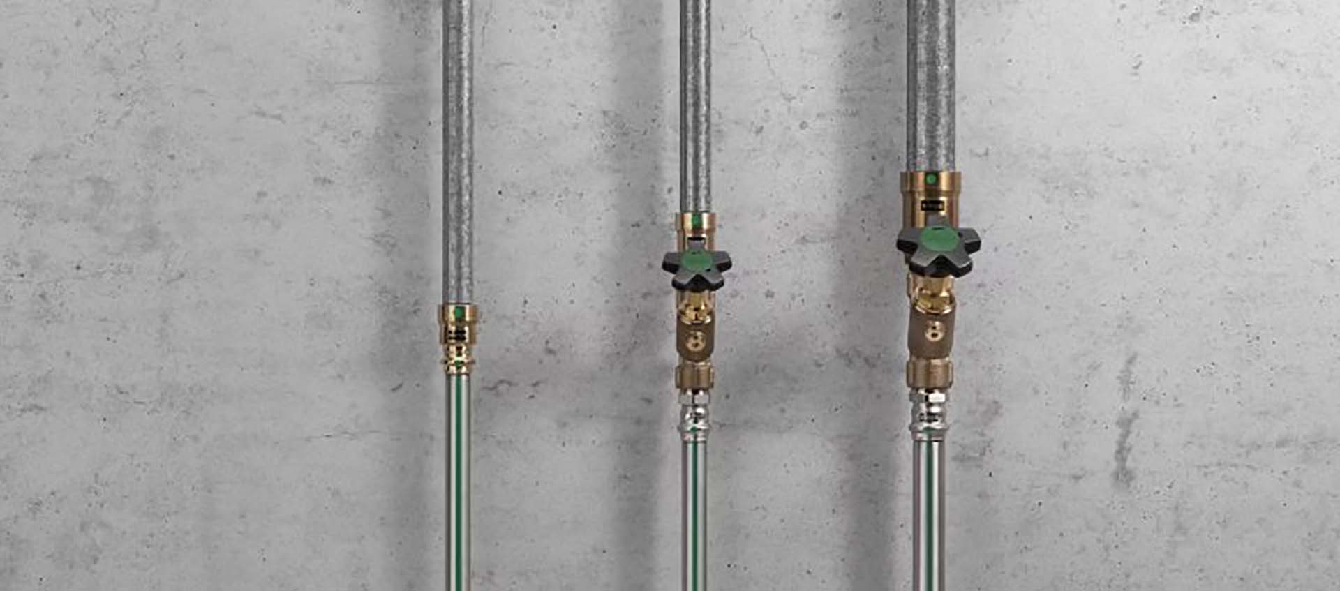 Impianto con nuovi adattatori maschio e femmina in bronzo e silicio