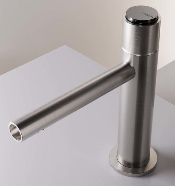 Zazzeri Tubex acciaio satinato con manetta cilindrica e inserto carbon spazzolato