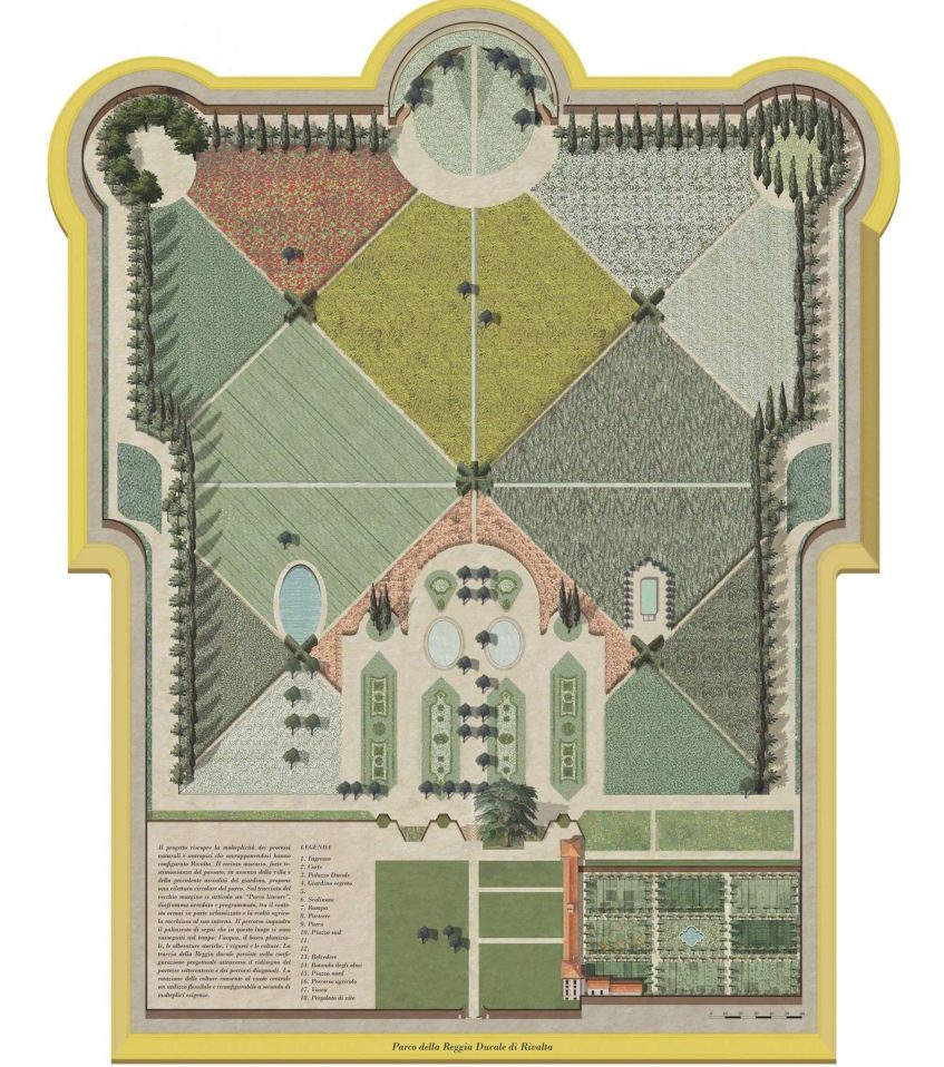 Reggia di Rivalta mappa progettuale
